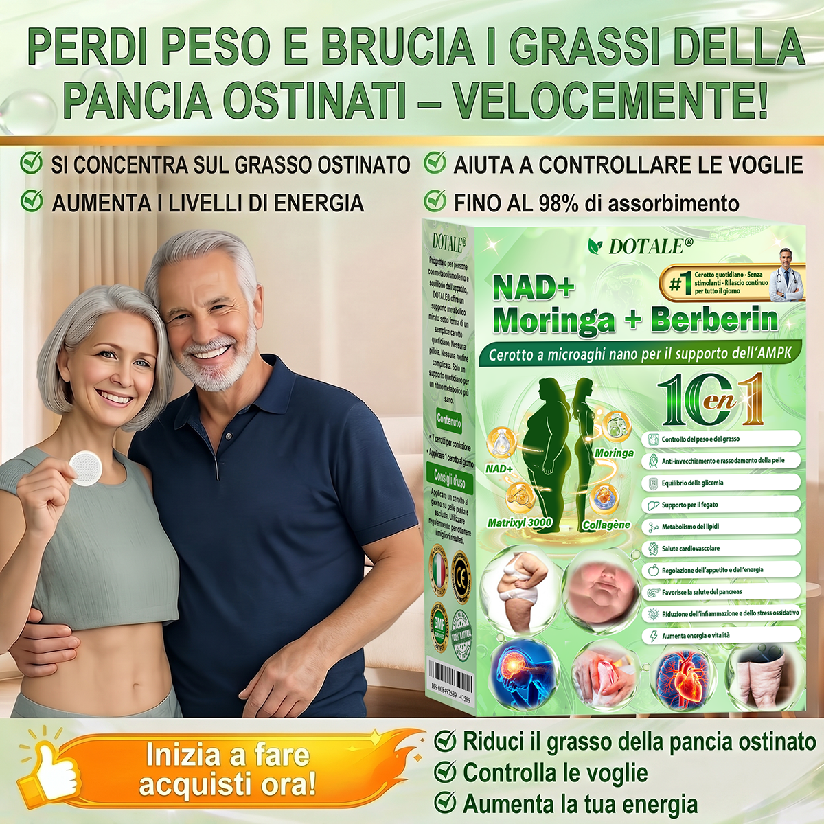 DOTALE®Sono rimaste solo 5 confezioni!Ti offriamo un ulteriore sconto del 30%!Riprendi la tua forma fisica e la tua salute.Se perdi questa occasione, non ne avrai un’altra fino al prossimo anno.